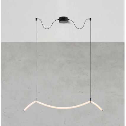 Markslöjd 108873 - Dimmbare LED-Hängeleuchte mit Stahlseil MELT LED/13W/230V 112 cm schwarz