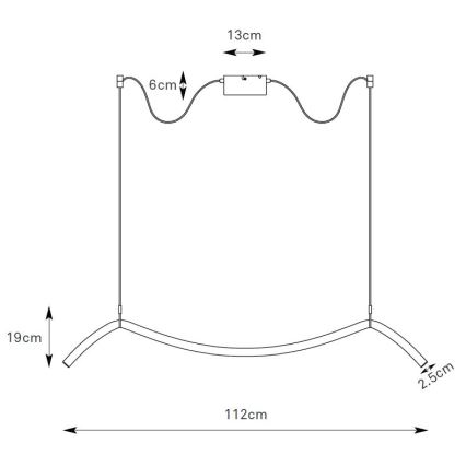 Markslöjd 108873 - LED-dimmbare Pendelleuchte mit Kabel MELT LED/13W/230V schwarz
