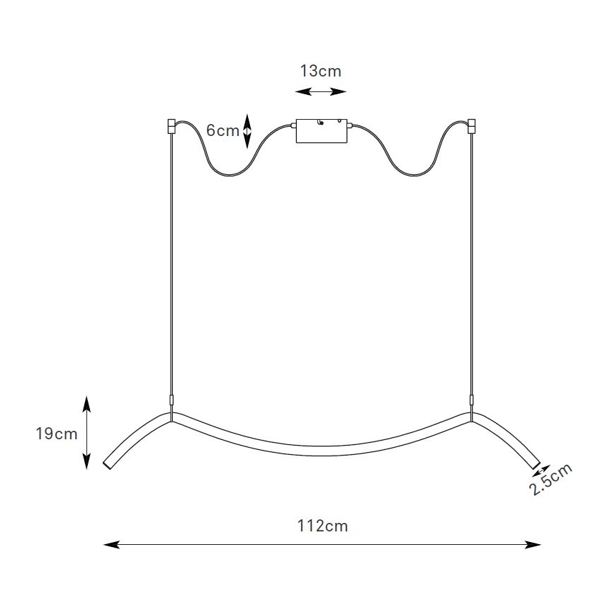 Markslöjd 108873 - LED-dimmbare Pendelleuchte mit Kabel MELT LED/13W/230V schwarz
