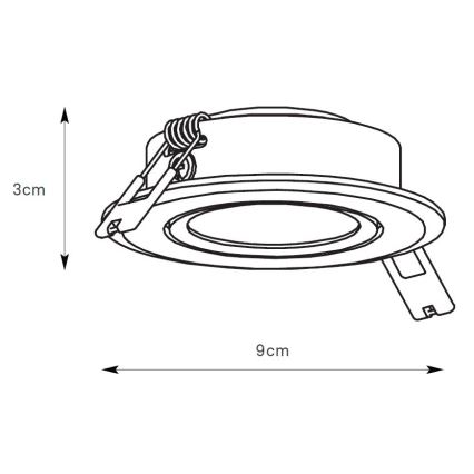 Markslöjd 108885 - LED-dimmbare Badezimmer-Einbauleuchte PLUTO LED/4,9W/230V CRI 90 IP44 weiß