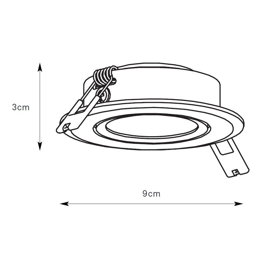 Markslöjd 108885 - LED-dimmbare Badezimmer-Einbauleuchte PLUTO LED/4,9W/230V CRI 90 IP44 weiß