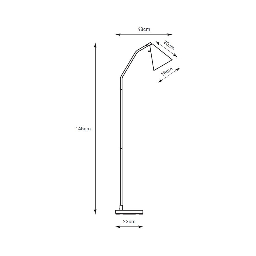 Markslöjd 108889 - LED dimmbare Stehleuchte FUNIL LED/4,9W/230V CRI 90 schwarz