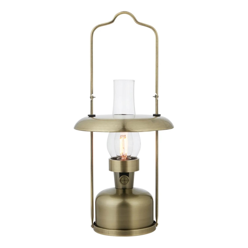 Markslöjd 108894 - Dimmbare, wiederaufladbare LED-Außen-Tischleuchte FANOS LED/2,5W/3,7V 4000 mAh IP44 Messing