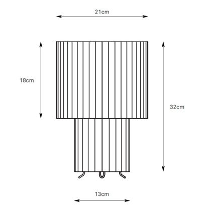 Markslöjd 108896 - Tischleuchte CATIS 1xE27/60W/230V 32 cm grau