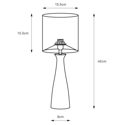 Markslöjd 108906 - Tischlampe BIRILLO 1xE14/60W/230V cremefarben