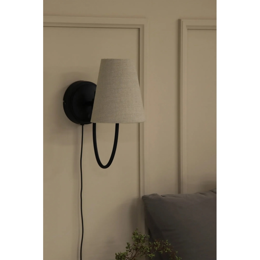 Markslöjd 108907 - Wandleuchte AMAR 1xE14/40W/230V beige/schwarz