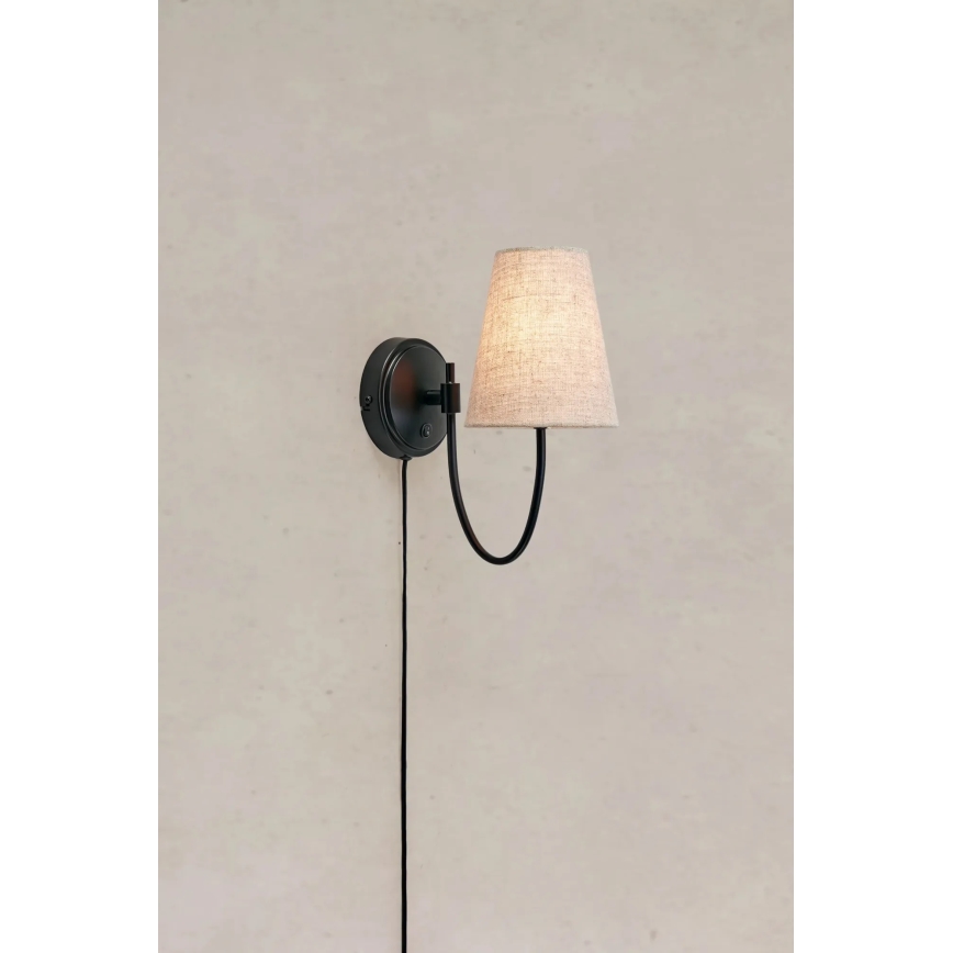 Markslöjd 108907 - Wandleuchte AMAR 1xE14/40W/230V beige/schwarz