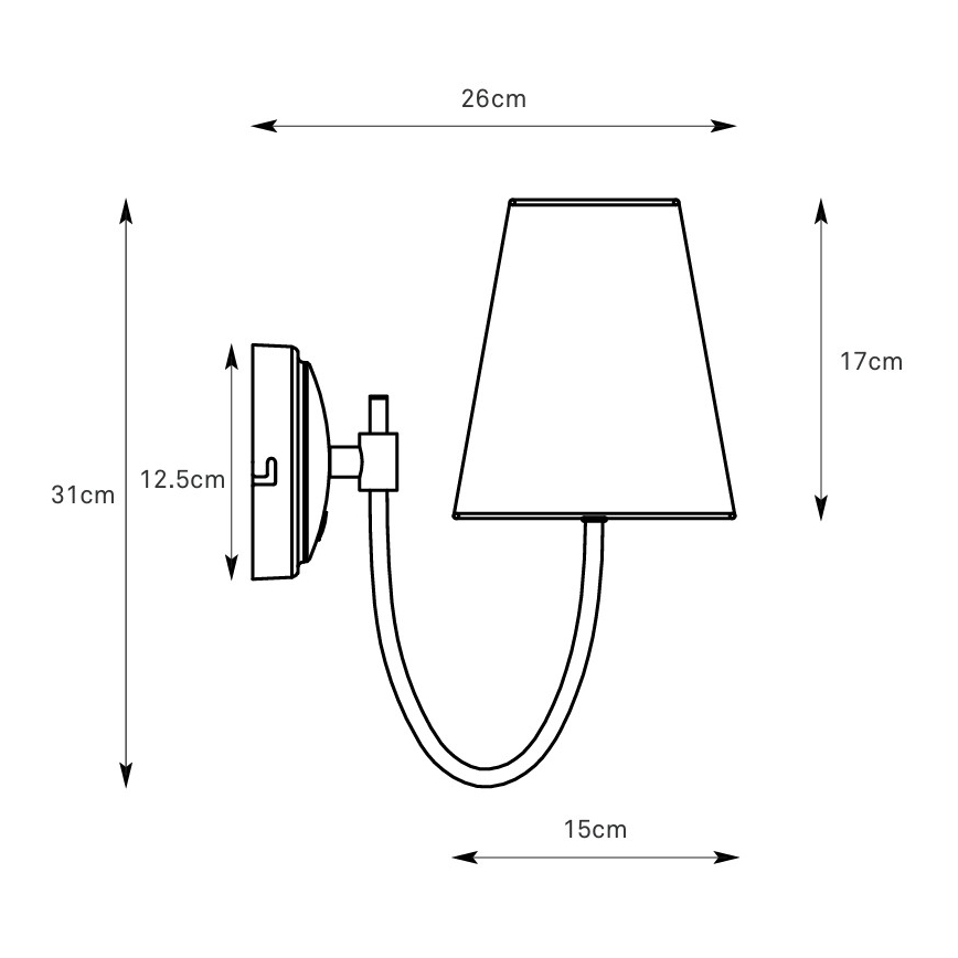 Markslöjd 108907 - Wandleuchte AMAR 1xE14/40W/230V beige/schwarz
