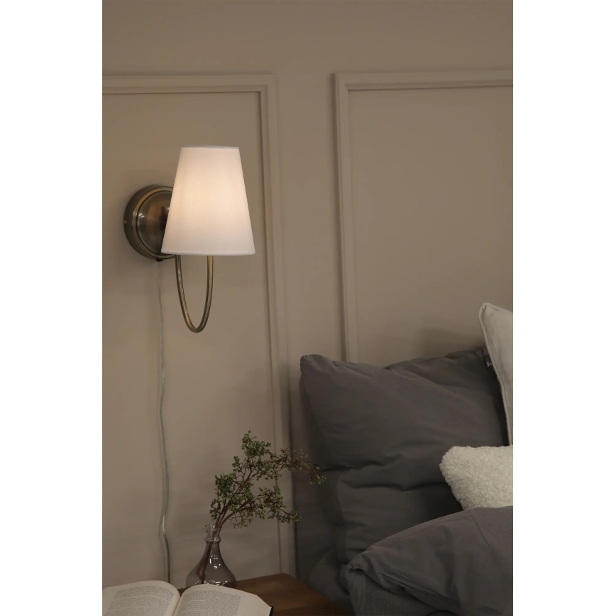 Markslöjd 108908 - Wandleuchte AMAR 1xE14/40W/230V weiß/messing