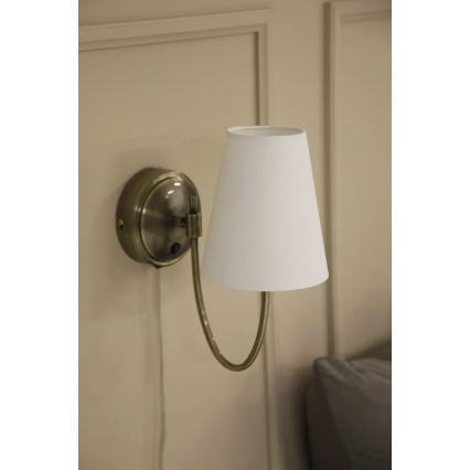 Markslöjd 108908 - Wandleuchte AMAR 1xE14/40W/230V weiß/messing