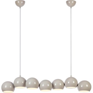 Markslöjd 108914 - Kabel-Pendelleuchte CUPOLO 7xE14/40W/230V grau