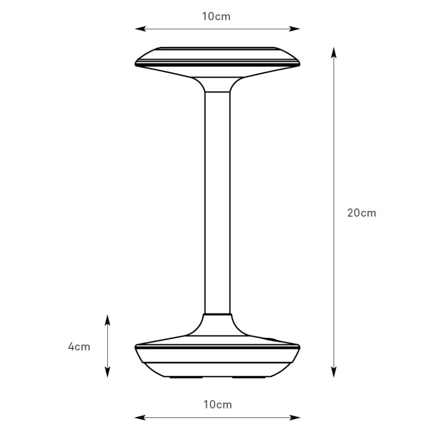 Markslöjd 108917 - Dimmbare, aufladbare LED-Outdoor-Tischleuchte PETIT LED/2W/1800 mAh 2200/2700/3000K IP44 grau