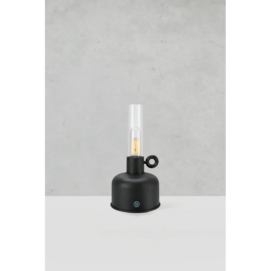 Markslöjd 108919 - Dimmbare, aufladbare LED-Outdoor-Tischleuchte ASTRID LED/2W/1200 mAh IP44 schwarz