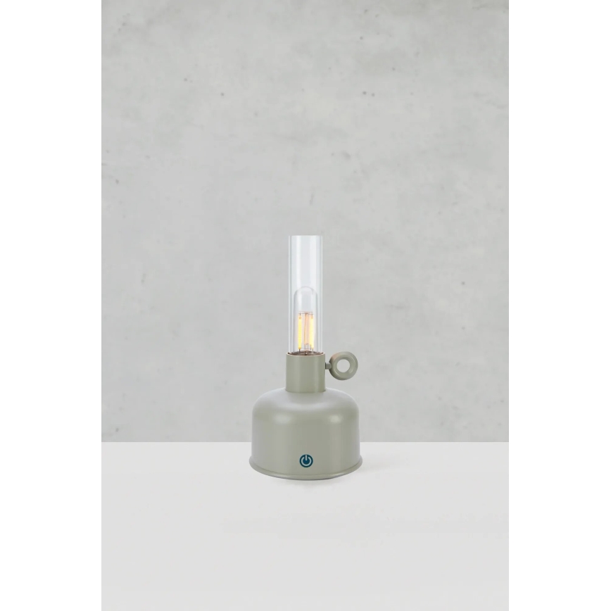Markslöjd 108921 - Dimmbare, aufladbare LED-Outdoor-Tischleuchte ASTRID LED/2W/1200 mAh IP44 grau