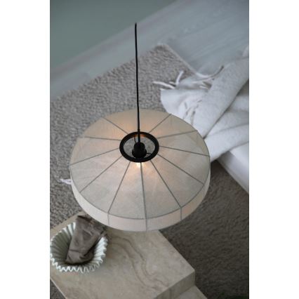 Markslöjd 108955 - Hängeleuchte an Drahtseil ALIA 1xE27/60W/230V Ø 57 cm creme/schwarz