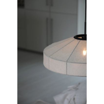 Markslöjd 108955 - Hängeleuchte an Drahtseil ALIA 1xE27/60W/230V Ø 57 cm creme/schwarz