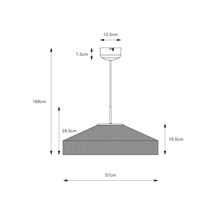 Markslöjd 108955 - Hängeleuchte an Drahtseil ALIA 1xE27/60W/230V Ø 57 cm creme/schwarz