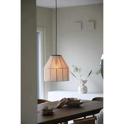 Markslöjd 108956 - Pendelleuchte an Kabel AIKO 1xE27/60W/230V Ø 37 cm creme/schwarz