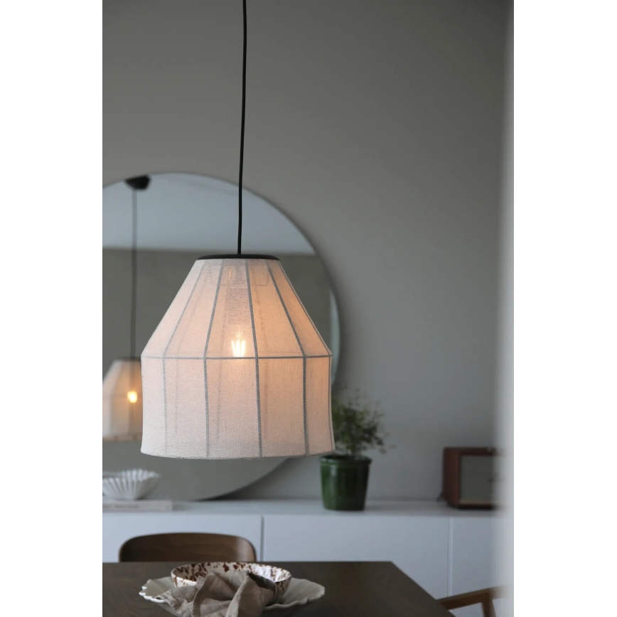 Markslöjd 108956 - Pendelleuchte an Kabel AIKO 1xE27/60W/230V Ø 37 cm creme/schwarz