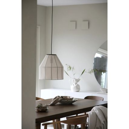 Markslöjd 108956 - Pendelleuchte an Kabel AIKO 1xE27/60W/230V Ø 37 cm creme/schwarz