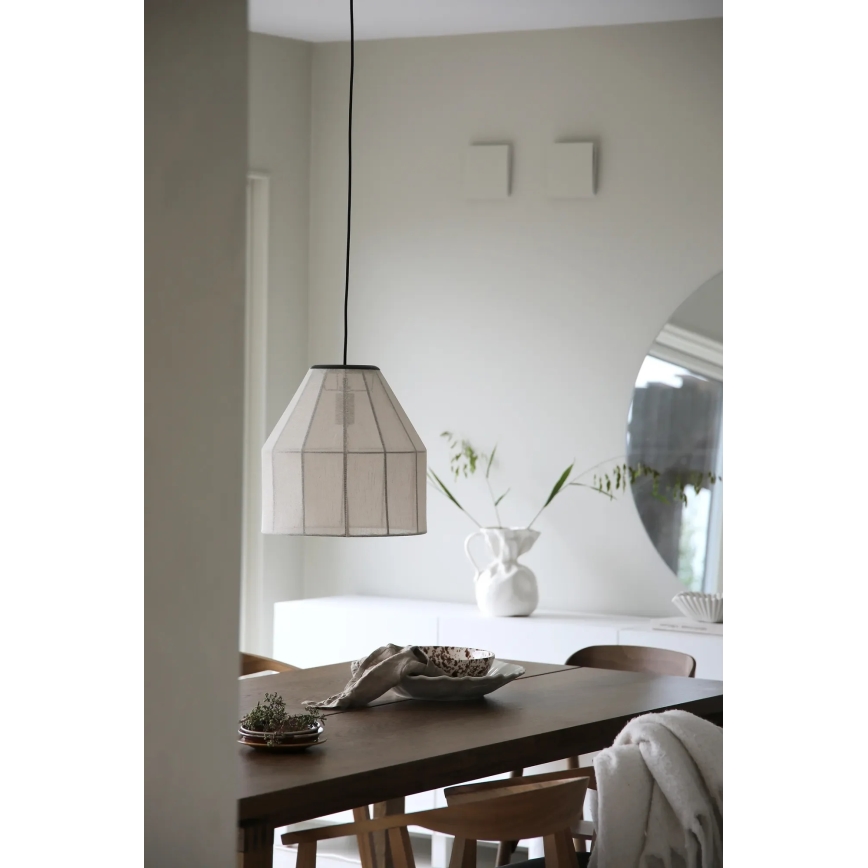 Markslöjd 108956 - Pendelleuchte an Kabel AIKO 1xE27/60W/230V Ø 37 cm creme/schwarz