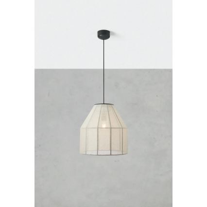 Markslöjd 108956 - Pendelleuchte an Kabel AIKO 1xE27/60W/230V Ø 37 cm creme/schwarz
