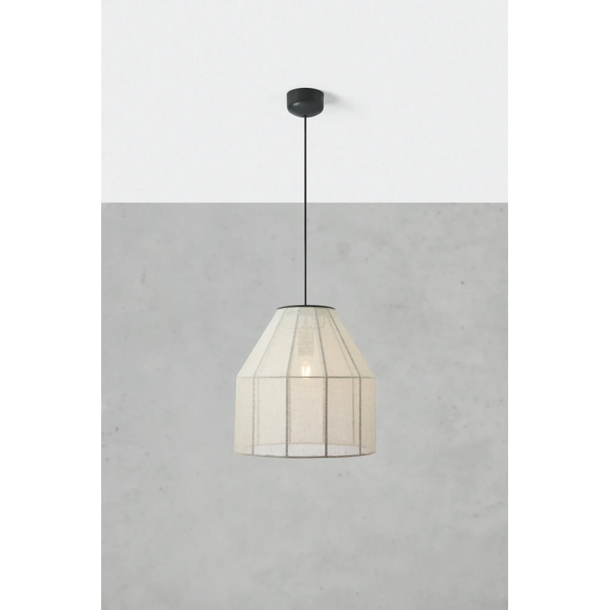 Markslöjd 108956 - Pendelleuchte an Kabel AIKO 1xE27/60W/230V Ø 37 cm creme/schwarz