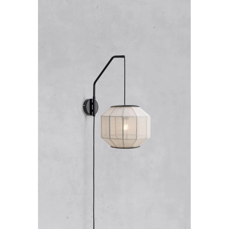 Markslöjd 108957 - Wandleuchte ASUKA 1xE27/60W/230V creme/schwarz