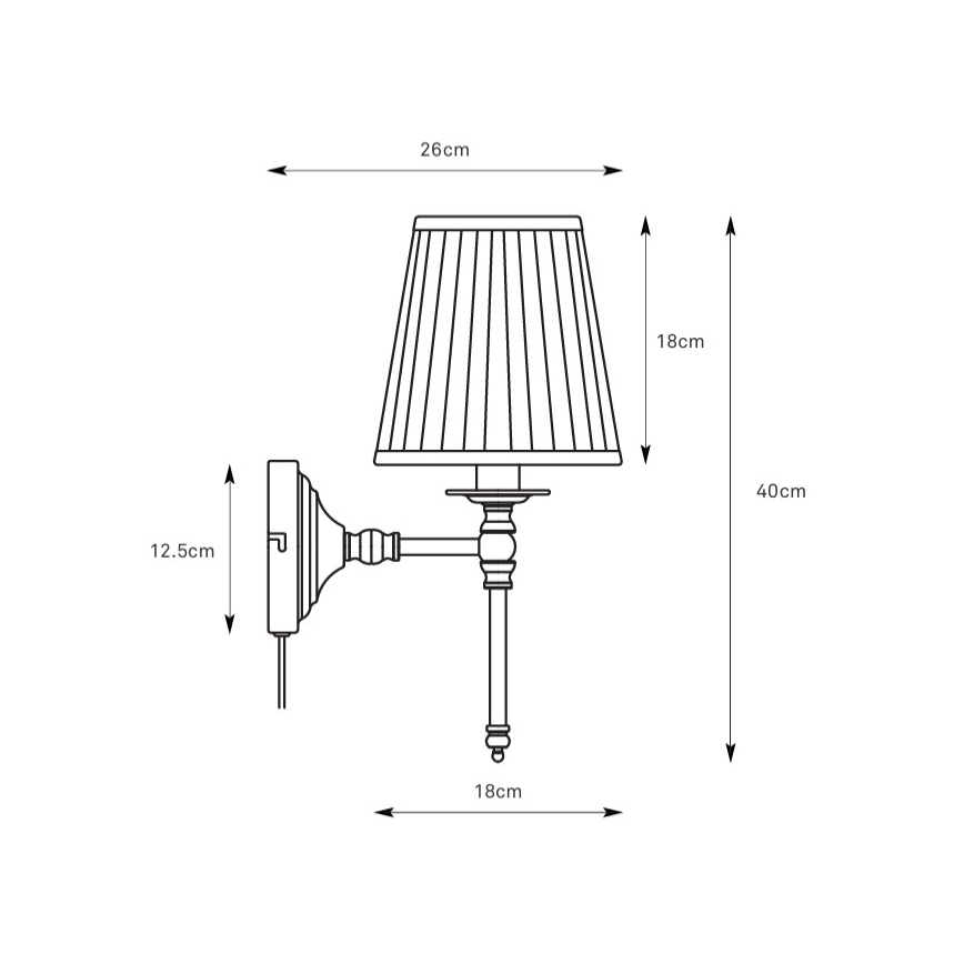 Markslöjd 108968 - Wandleuchte MANOR 1xE14/40W/230V Weiß/Messing