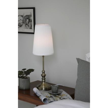 Markslöjd 108969 - Tischleuchte NOBLE 1xE14/40W/230V 56 cm weiß/messing