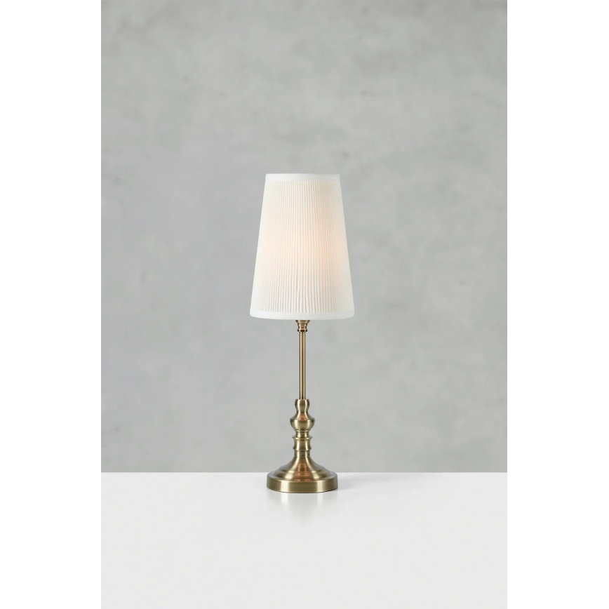 Markslöjd 108969 - Tischleuchte NOBLE 1xE14/40W/230V 56 cm weiß/messing