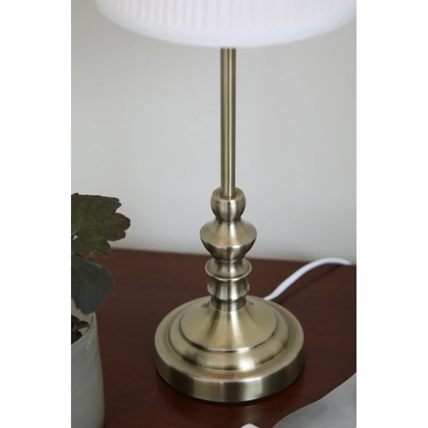 Markslöjd 108969 - Tischleuchte NOBLE 1xE14/40W/230V 56 cm weiß/messing
