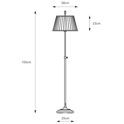 Markslöjd 108972 - Stehleuchte OXFORD 1xE14/40W/230V weiß/messing