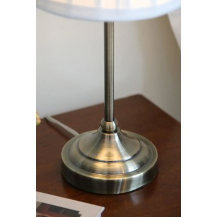 Markslöjd 108973 - Tischleuchte OXFORD 1xE14/40W/230V weiß/Messing