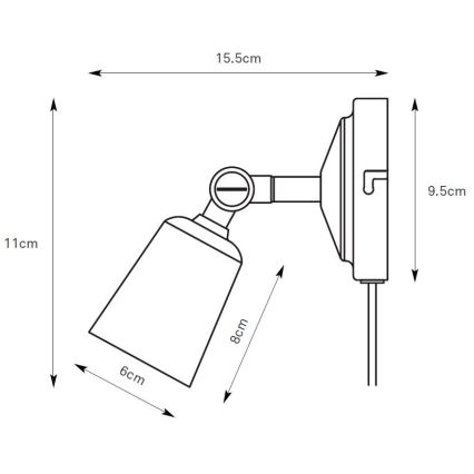 Markslöjd 108978 - Wand-Spotleuchte TINY 1xGU10/7W/230V Messing