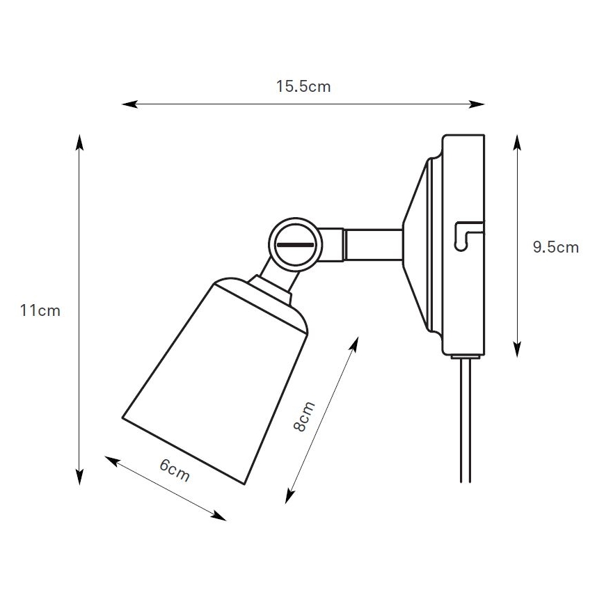 Markslöjd 108978 - Wand-Spotleuchte TINY 1xGU10/7W/230V Messing