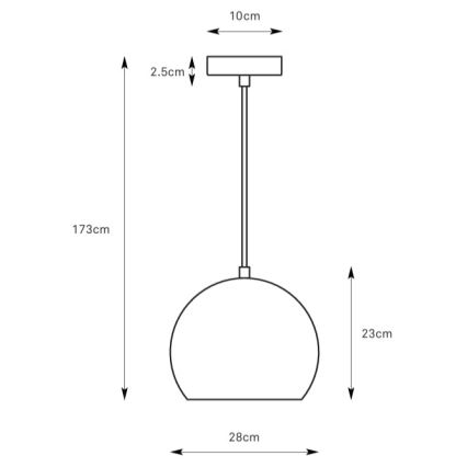 Markslöjd 108988 - Pendelleuchte an Kabel POP 1xE27/40W/230V Ø 28 cm grün