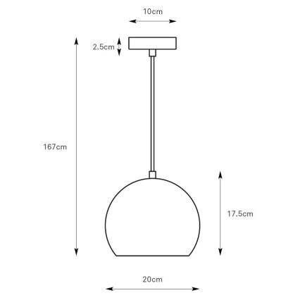 Markslöjd 108989 - Pendelleuchte mit Kabel POP 1xGU10/7W/230V Ø 20 cm grau