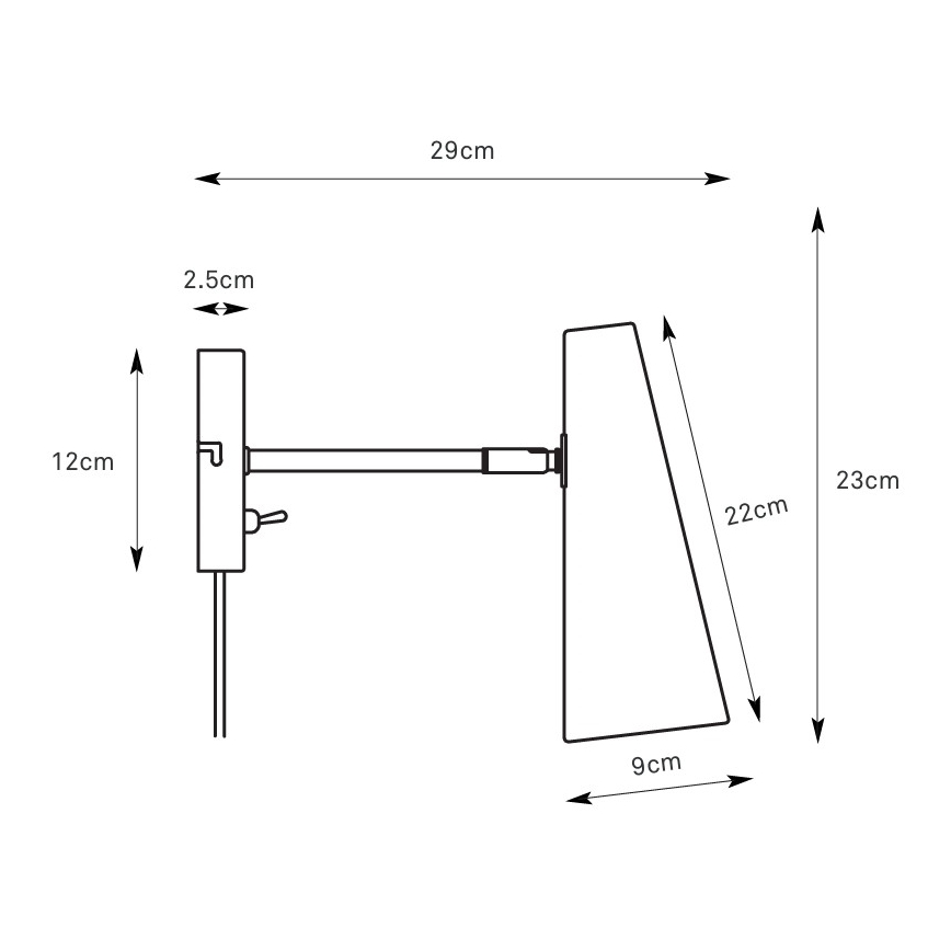 Markslöjd 108992 - Wandleuchte PEAK 1xE14/40W/230V, grau