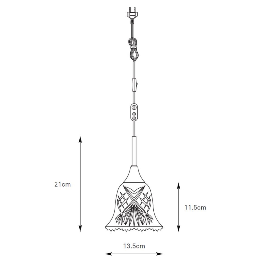 Markslöjd 109012 - Hängeleuchte LUNA an Kabel, 1xE14/40W/230V, mattes Chrom