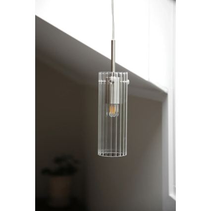 Markslöjd 109013 - Pendelleuchte an Kabel TIBIA 1xE14/40W/230V klar/messing