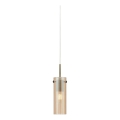 Markslöjd 109015 - Pendelleuchte TIBIA mit Kabel 1xE14/40W/230V rauchbeige/Messing