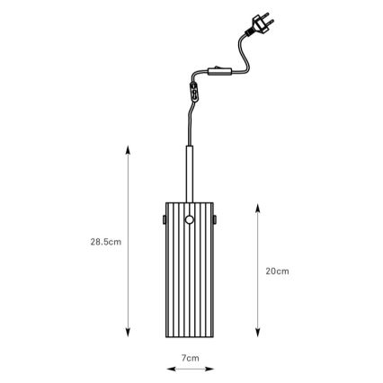 Markslöjd 109015 - Pendelleuchte TIBIA mit Kabel 1xE14/40W/230V rauchbeige/Messing