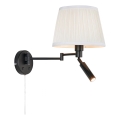 Markslöjd 109016 - LED-Wandleuchte PIVOT 1xE27/40W/230V + LED/4W creme/schwarz