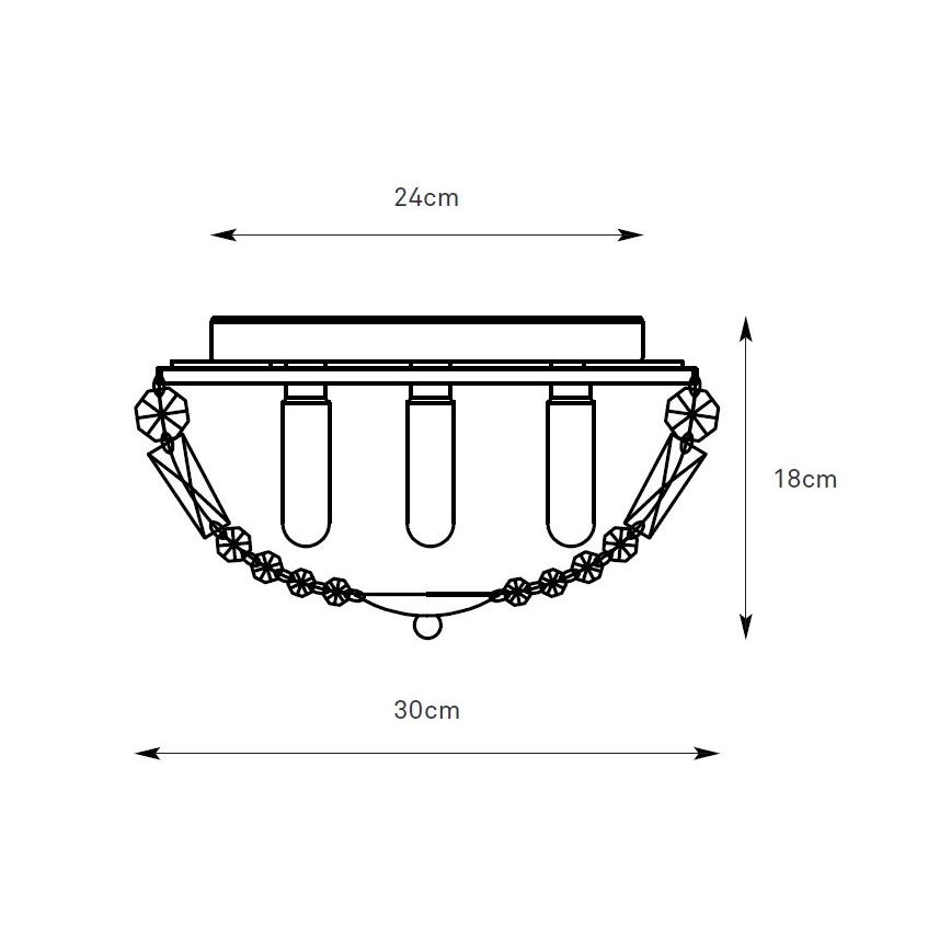 Markslöjd 109031 - Badezimmer-Deckenleuchte ESTELLE 3xG9/20W/230V Durchmesser 30 cm IP44 Messing