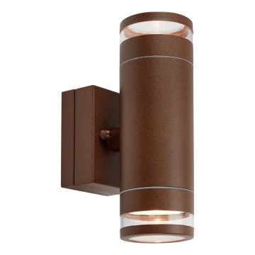 Markslöjd 109105 - dimmbare LED-Außenwandleuchte LUNO 2xLED/4,9W/230V IP65 braun