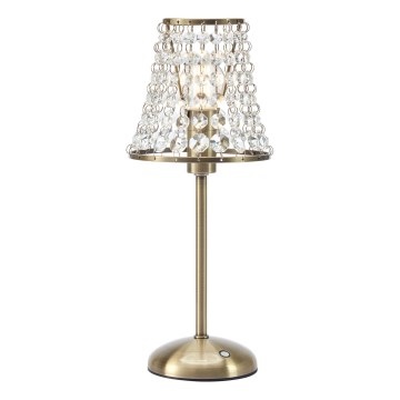 Markslöjd 109125 - LED dimmbare, wiederaufladbare Touch-Tischlampe LIORA 1xE14/2W/2000 mAh Messing