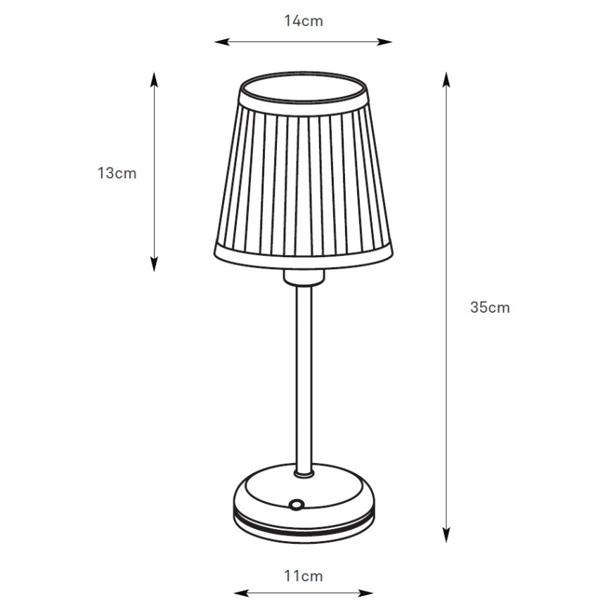 Markslöjd 109126 - LED, dimmbar, wiederaufladbar, Touch-Tischleuchte ANNO 1xE14/2W/2000 mAh weiß/messing