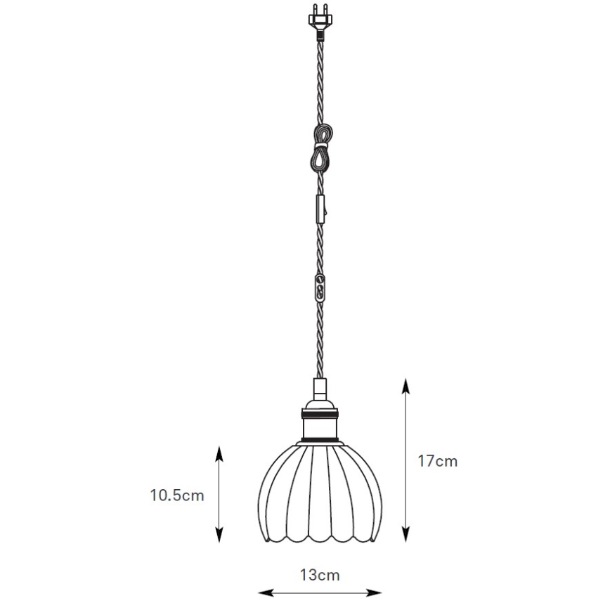 Markslöjd 109137 - Pendelleuchte mit Kabel GOTA 1xE14/40W/230V Ø 13 cm rauchbeige/messing