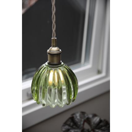 Markslöjd 109138 - Pendelleuchte an Kabel GOTA 1xE14/40W/230V rauchgrün/messing